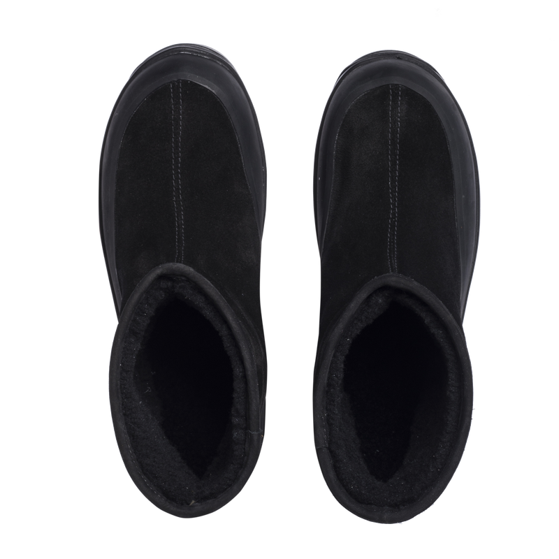 Badia Shearling Black Suede M